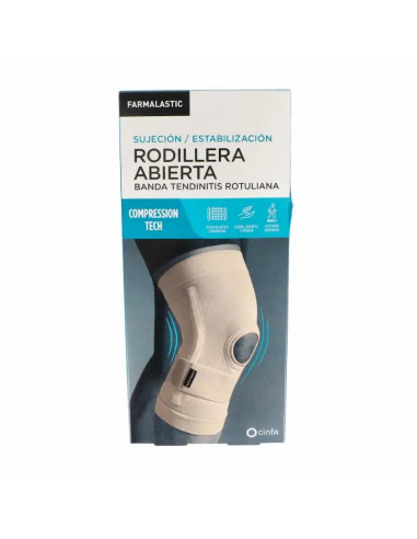 Rodillera Rotuliana con Banda Infrapatelar, Talla Grande Beige