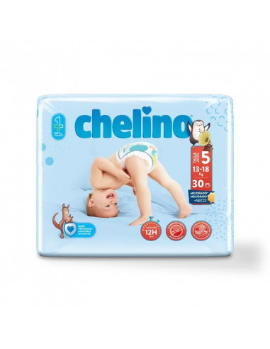 Chelino Pañal Talla 5 (13-18 Kg), 30 unidades