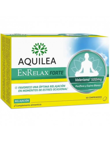 Aquilea Enrelax Forte 500 mg Valeriana + Espino Blanco + Pasiflora, 30 comprimidos