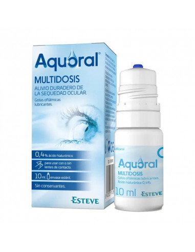 Aquoral Gotas Oftalmológicas Lubricantes, 10 ml