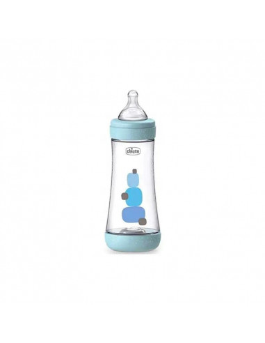 Chicco Biberón Perfect 5 +4 Meses Azul Silicona 300 ml