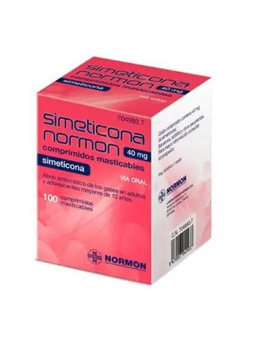 Simeticona Normon 40 mg, 100 Comprimidos Masticables