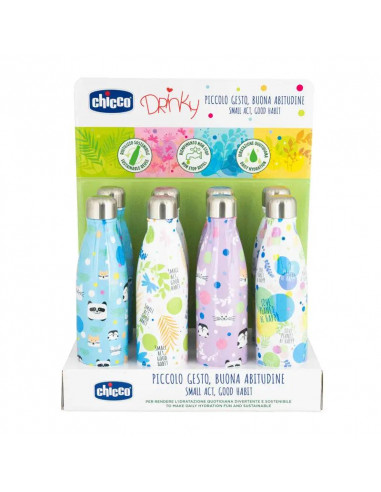 Chicco Botella Acero Inoxidable Drinky 500 ml