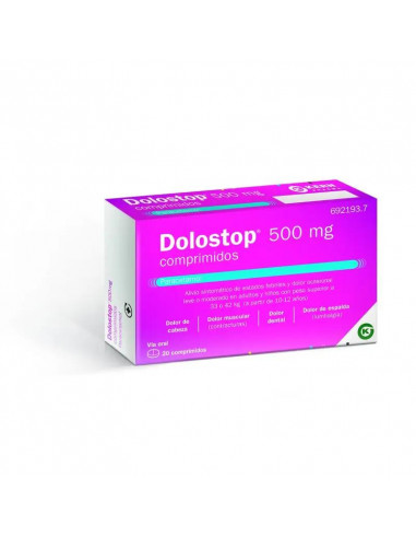 Dolostop 500 mg 20 Comprimidos