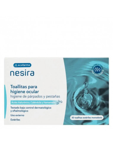 Nesira Toallitas De Higiene Ocular, 30 unidades