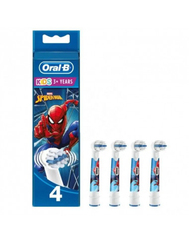 Oral-B Braun Recambios Cepillo Eléctrico Spiderman, 4 unidades