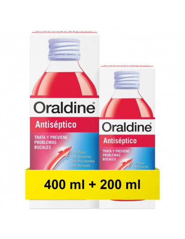 Oraldine Antiseptico Pack 400Ml + 200Ml