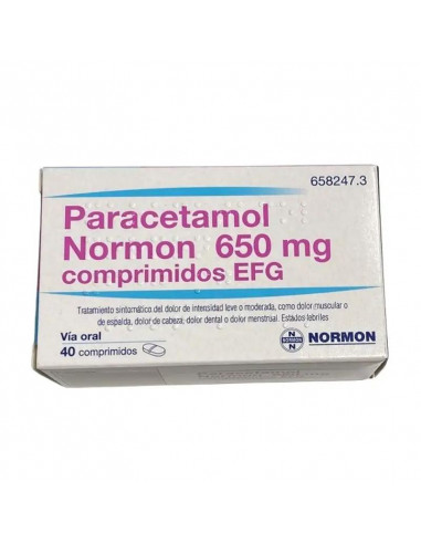 Paracetamol Normon Efg 650 mg 40 comprimidos