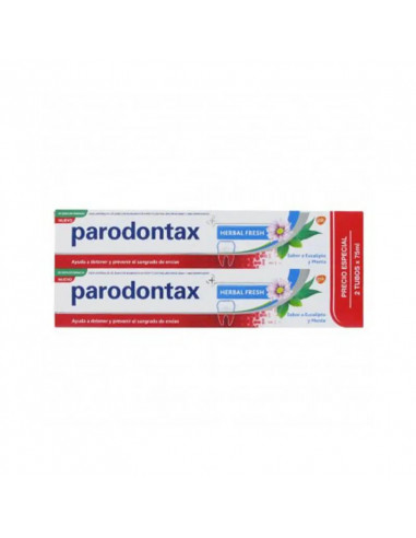 Parodontax Herbal Fresh Pasta de Dientes Cuidado de Encías, 2x75 ml