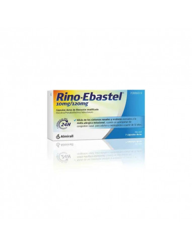 Rino Ebastel 10 mg/120 mg 7 Cápsulas