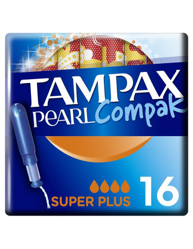 TAMPAX Compak Pearl Super Plus Tampones con Aplicador 16 unidades