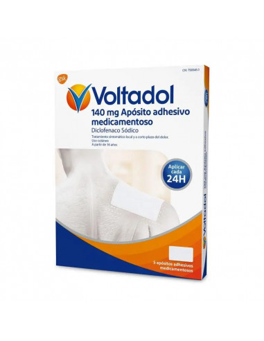 Voltadol 140 mg, 5 Apósitos Adhesivos Medicamentosos