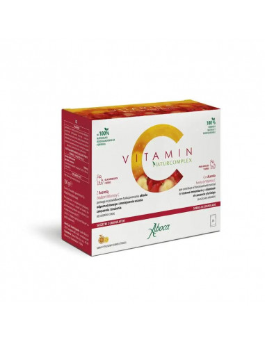 Aboca Vitamin C Naturcomplex Defensas Inmunitarias, Acerola, Disminuye Fatiga Y Cansancio, Antioxidante, 20 sobres