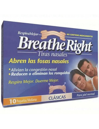 Breathe Right Tiras Nasales Pequeño-Mediano 10 unidades