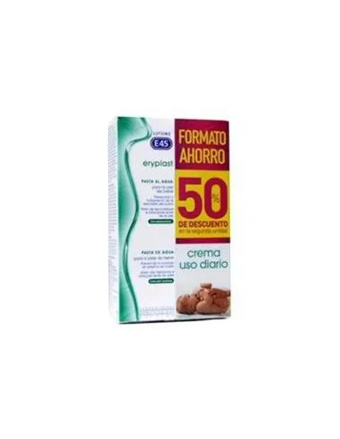 Eryplast Lutsine E45 Pasta al Agua Crema Pañal Bebé, Pack 2 x 75 gr