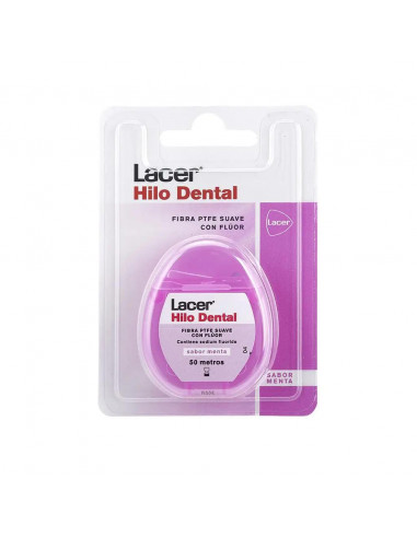 Lacer Hilo Dental con Fluor, Sabor Menta 50 M