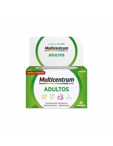 Multicentrum Complemento Alimenticio multivitamínico para adultos, 30 comprimidos