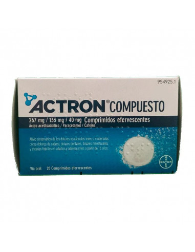 Actron Compuesto 267 mg/133 mg/40 mg, 10 Comprimidos Efervescentes