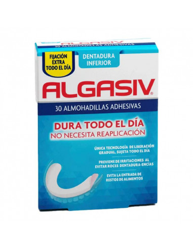 Algasiv Almohadillas Adhesivas Protesis Inferior 30 Unidades