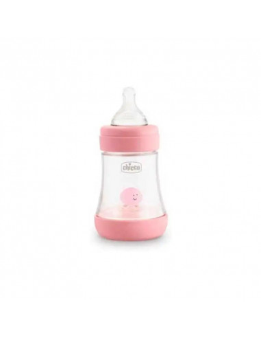 Chicco Biberón Perfect 5 +0 Meses Silicona Rosa 150 ml