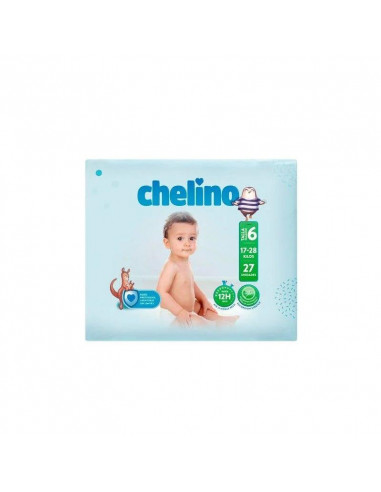 Chelino Aventuras Pañal Talla 6 (17-28 Kilos) Bolsa 27 Unidades