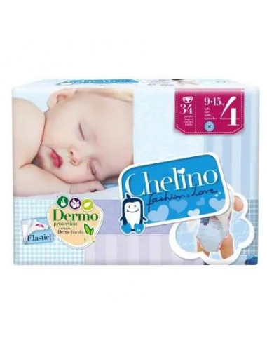 Chelino Love Pañal Talla 4 (9-15 Kg), 34 unidades