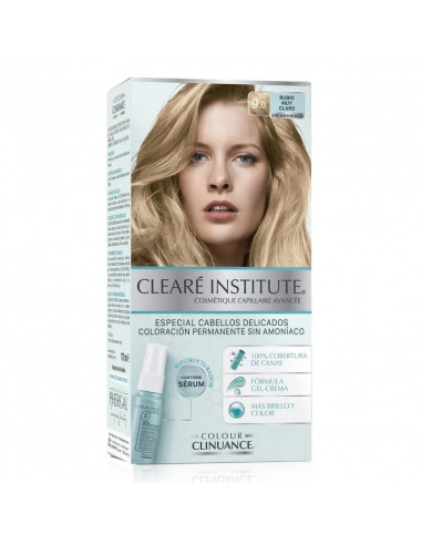 Clearé Institute Colour Clinuance Coloración Permanente Tinte Sin Amoníaco 9.0 Rubio Muy Claro