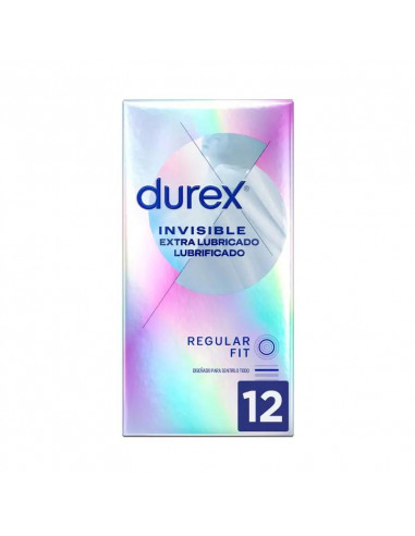 Durex Preservativos Invisible Extra Lubricado 12 unidades