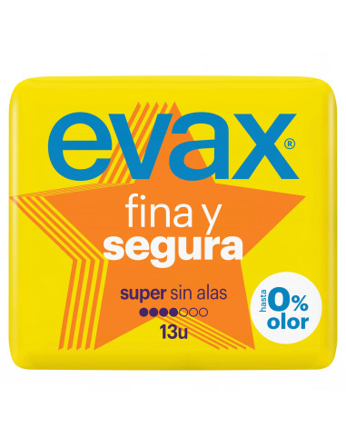 Evax Fina Y Segura Compresas Super/Maxi, 13 unidades