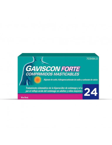 Gaviscon Forte, 24 Comprimidos Masticables