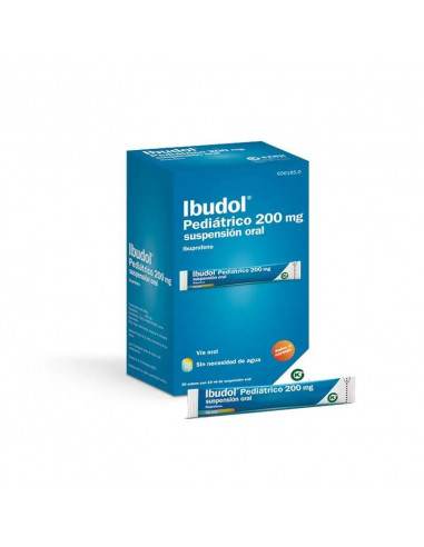 Ibudol Pediátrico 200 mg Suspensión Oral, 20 Sobres