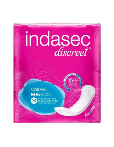 Indasec Discreet Normal Bolsa 24 unidades