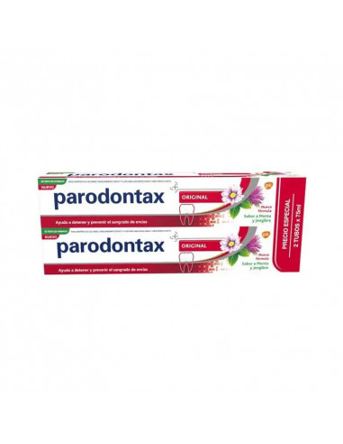 Parodontax Pack Pasta de Dientes Herbal Original para Cuidado de Encías, 2x75 ml